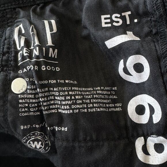 Gap Petite SZ 25P Jeans Skinny Low-Rise Stretch Pocket Zip-Fly Black Rinse Women - Picture 8 of 11